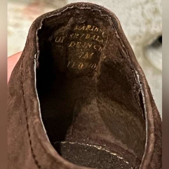 Liz Claiborne Maribel Womens 7 Brown Suede Leather Slip On Heel with Buckle - Picture 9 of 10